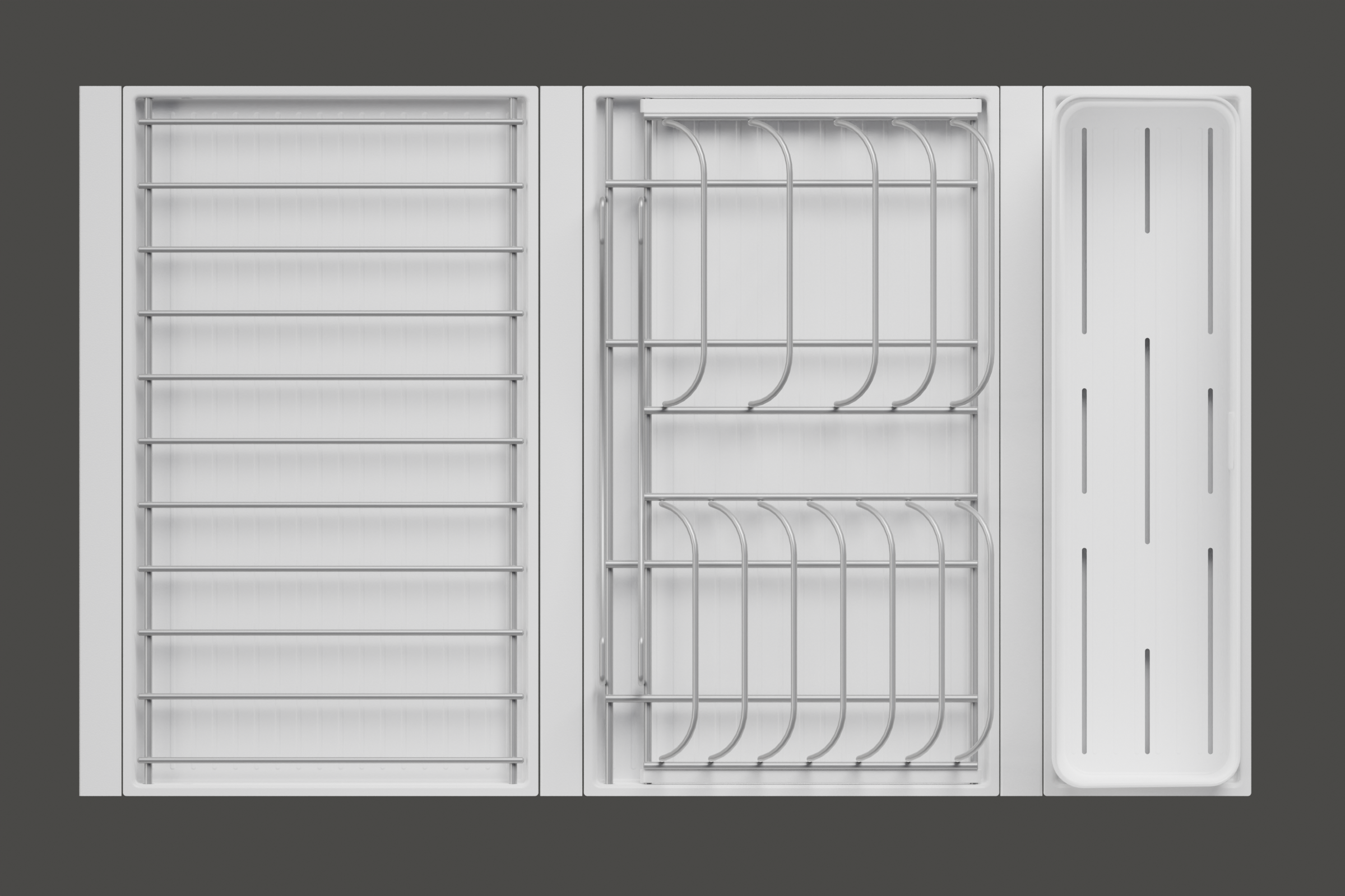 Сушка выдвижная И134 Дайнинг Агент 800 мм передний бортик цвет ТИТАН цвет дна Белый Kessebohmer | официальный магазин