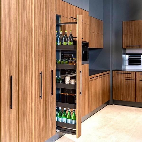 КОМПЛЕКТ ЧВ, Диспенса 90° 150 мм, H 1600-2000, Арена ПЬЮР, 5 полок, цвет АНТРАЦИТ Kessebohmer | официальный магазин